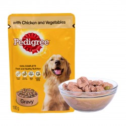 Pedigree Adult Chicken & Veg Gravy 100gm 